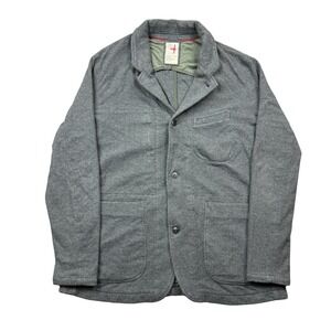Relwen Trap Blazer Mens XL Gray Cotton Unstructured Sport Coat Jacket